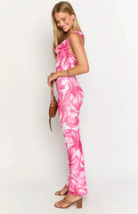 Blessings Pink Floral Maxi Dress