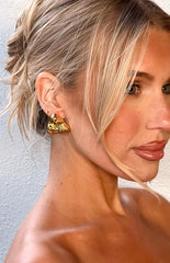 Zodie Gold Triangle Statement Stud Earrings