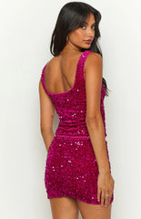 Glitz Magenta Sparkle Crop Top
