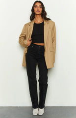 Abrand Chelsea High Straight Organic Black Jeans