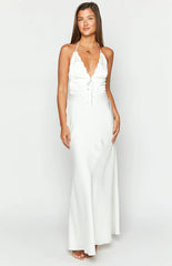 Nicole White Maxi Dress